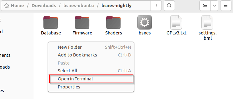bsnes via linux terminal